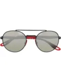 Ray-Ban round-frame mirrored sunglasses - Black