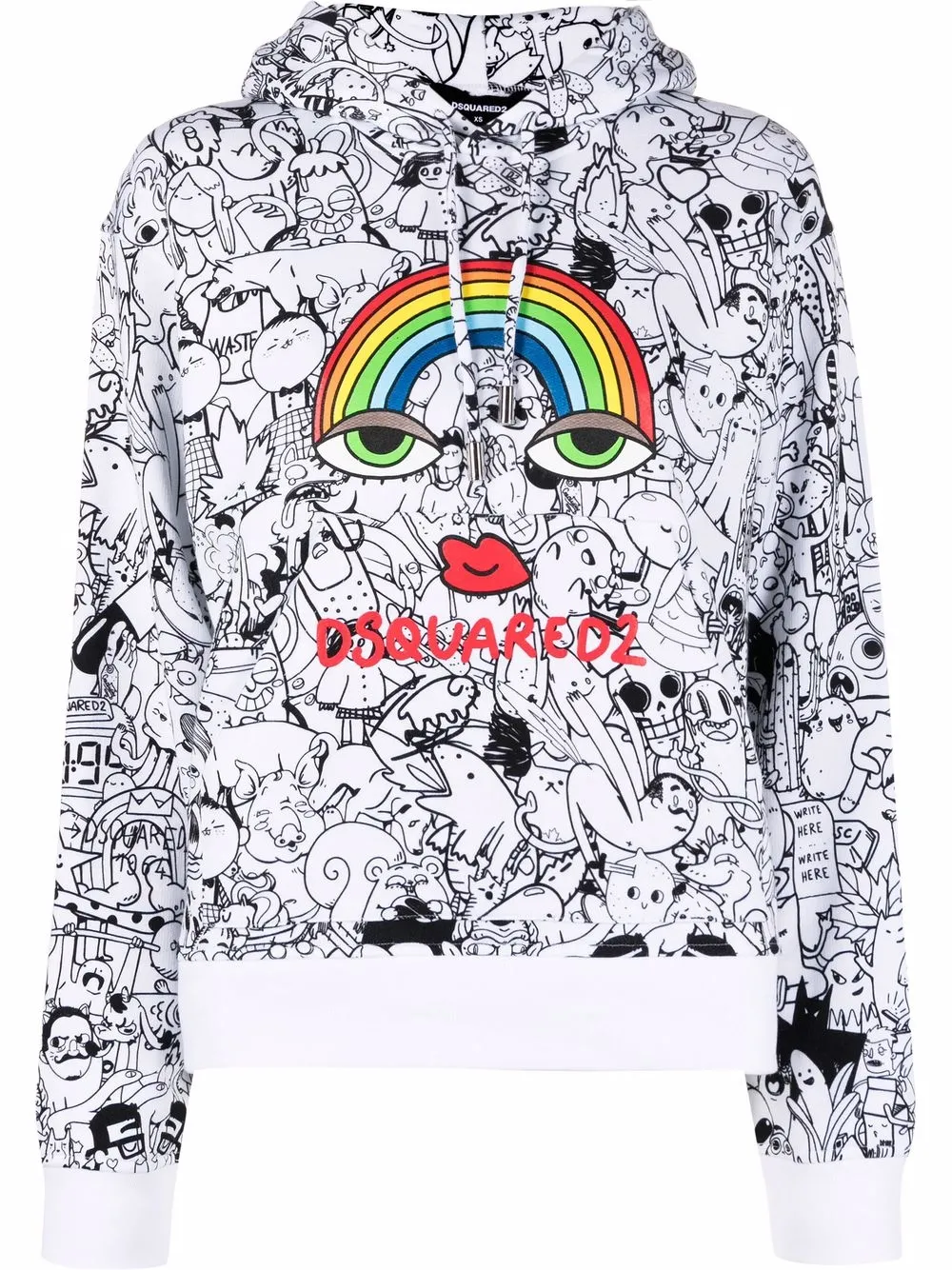 

Dsquared2 hoodie con paraguas estampado - Blanco