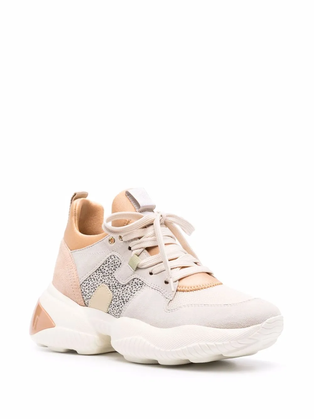 Hogan logo leather trainers Neutrals