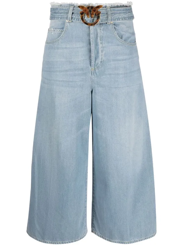 PINKO Culottes De Mezclilla Con Cinturón - Farfetch