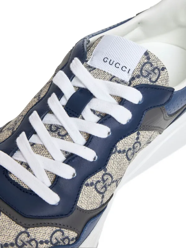Gucci GG Supreme Leather Sneakers | Blue | FARFETCH