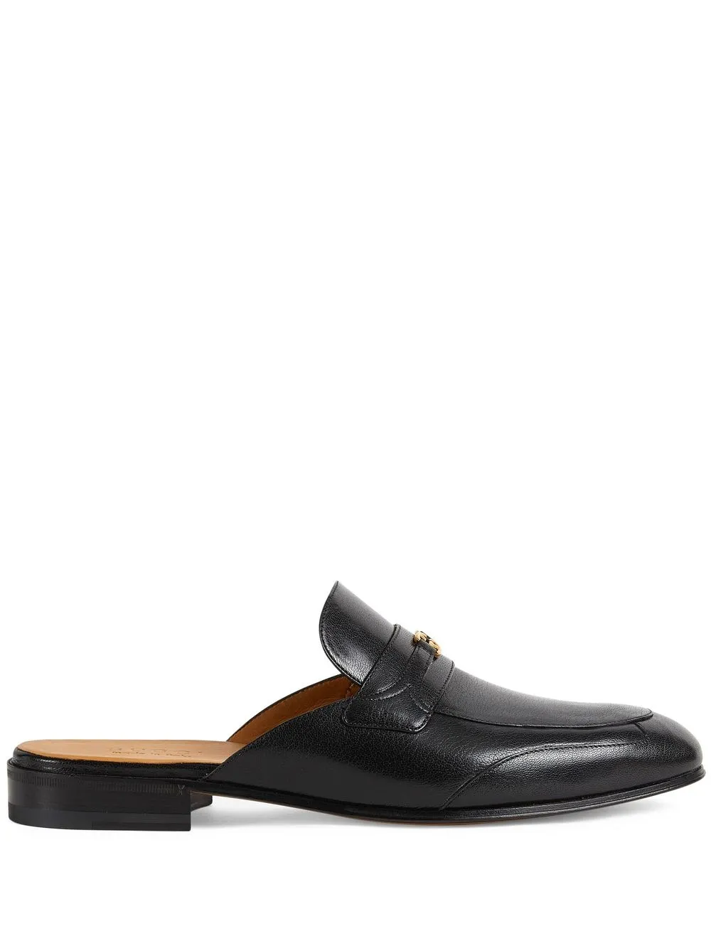 GUCCI LOGO-PLAQUE SLIPPERS