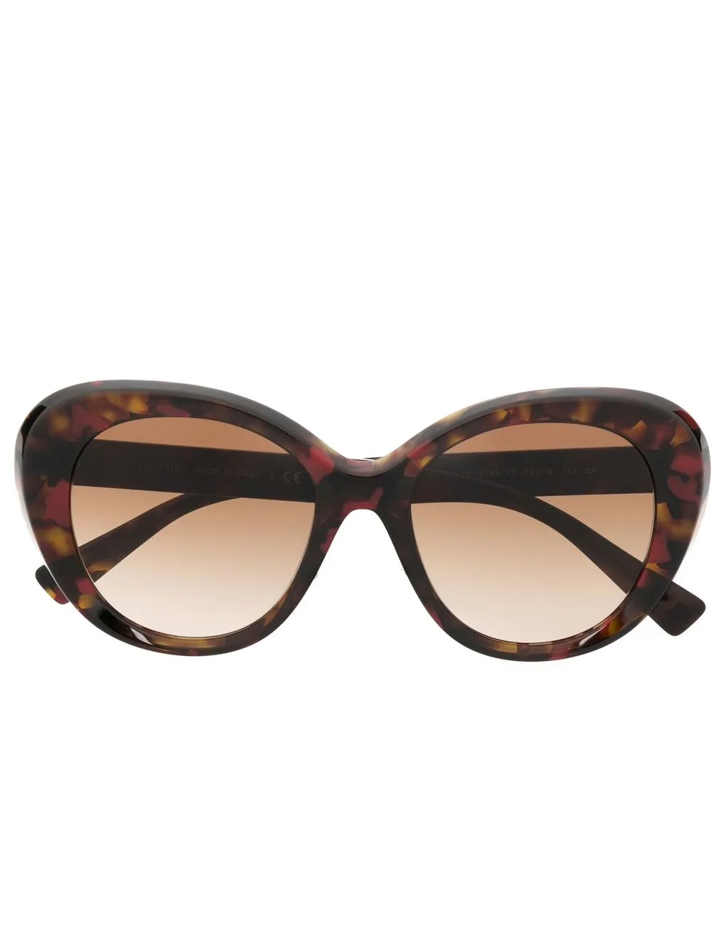 

Valentino Eyewear lentes de sol con armazón cat eye estilo carey - Marrón