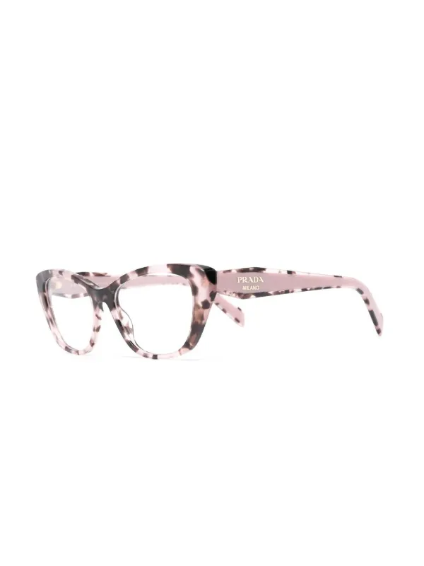 pink tortoise shell glasses prada