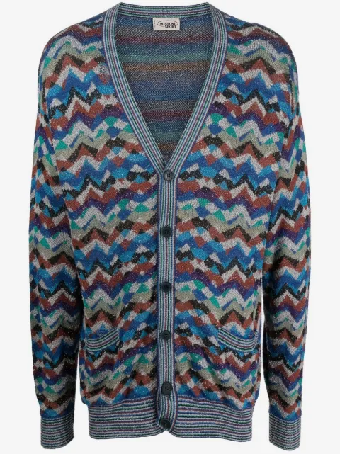 Missoni Pre-Owned 1990s zigzag knit cardigan