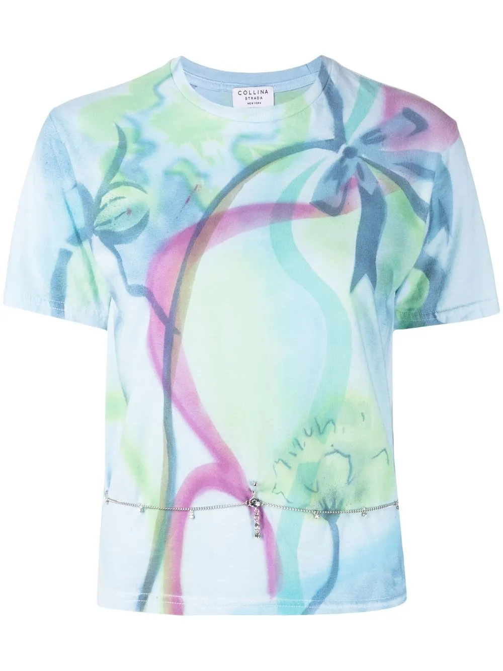 

Collina Strada graphic print crew-neck T-shirt - Blue