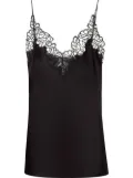 Stella McCartney lace-trim satin cami top - Black