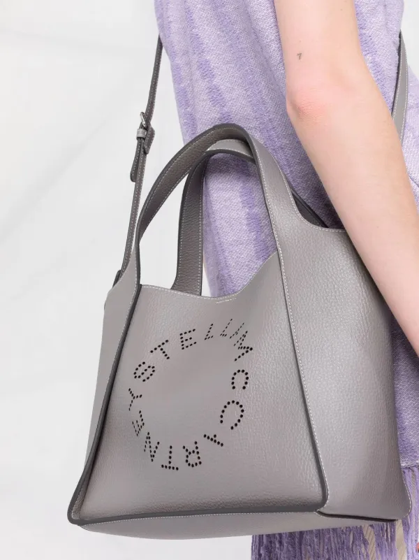 エコレザーラスト１【新品】STELLA McCARTNEY ロゴ ショルダーストラップ 黒