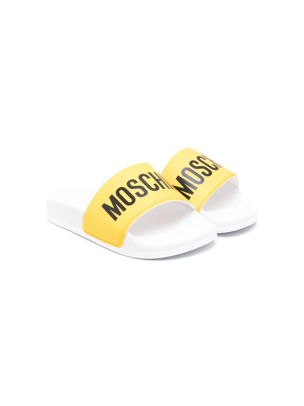 

Moschino Kids sandalias con logo estampado - Amarillo