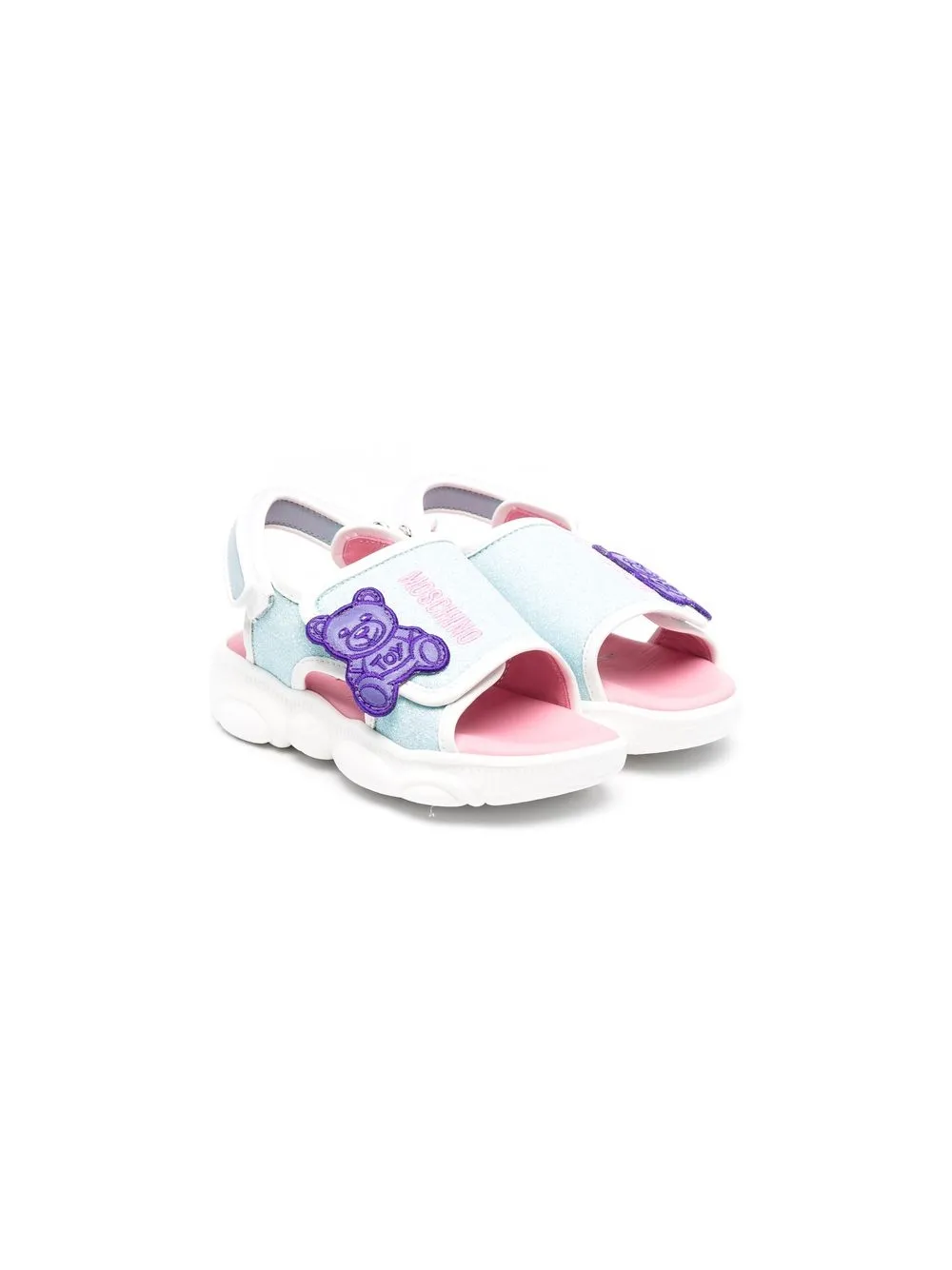 

Moschino Kids sandalias con motivo Toy Bear - Azul