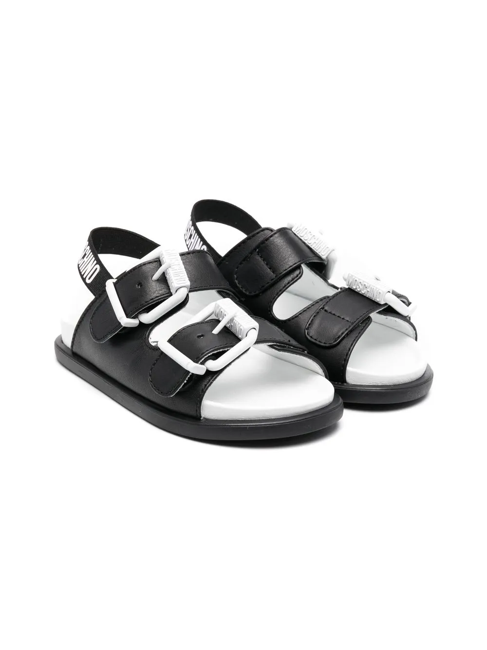 

Moschino Kids side buckle-fastening sandals - Black