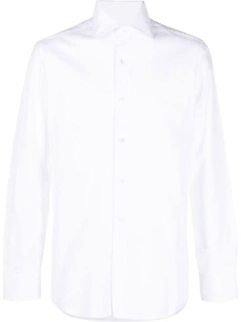 Barba long-sleeve poplin shirt