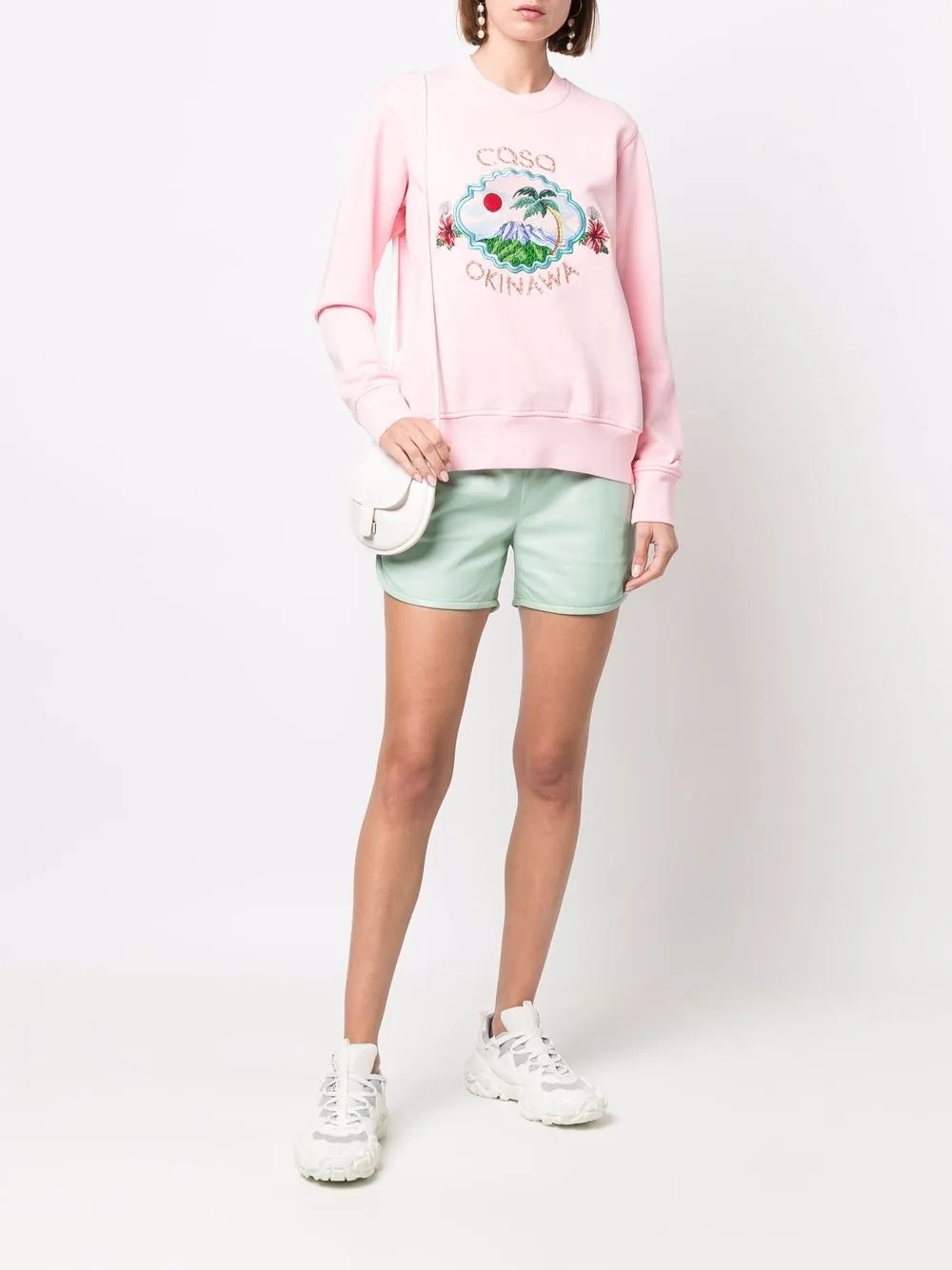 Casablanca Sweater met logoprint - Roze