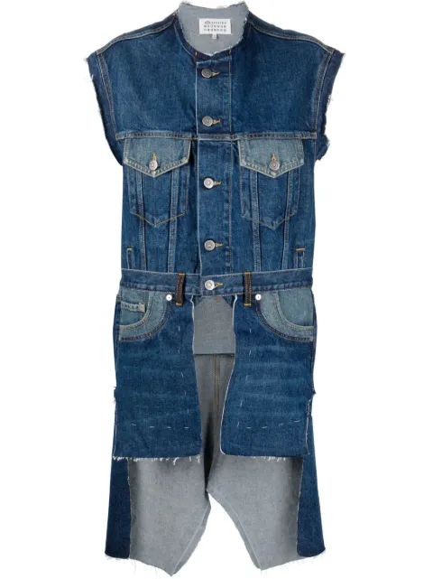 Maison Margiela longline asymmetric denim vest