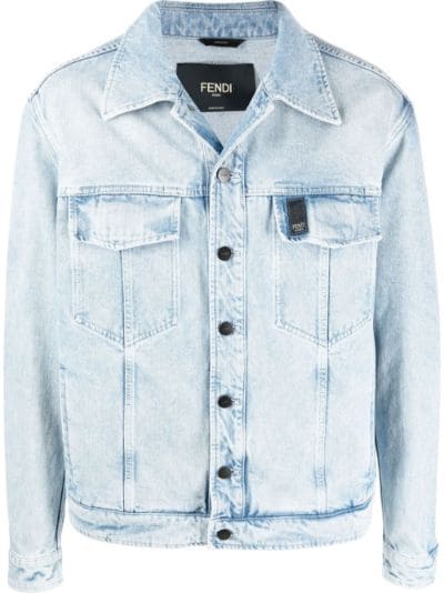 fendi logo denim jacket