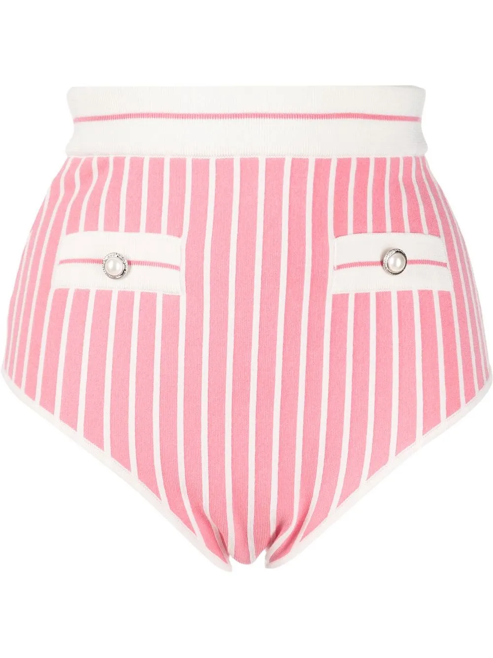 

Alessandra Rich striped high-waisted briefs - Pink