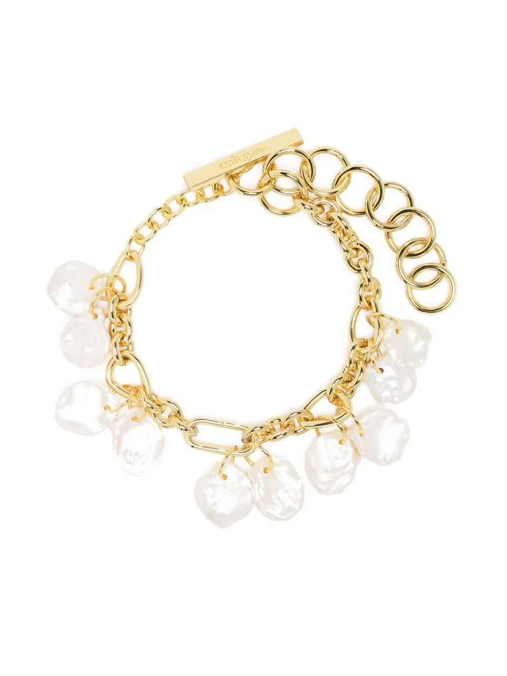 

Cult Gaia pulsera de cadena con perlas artificiales - Dorado