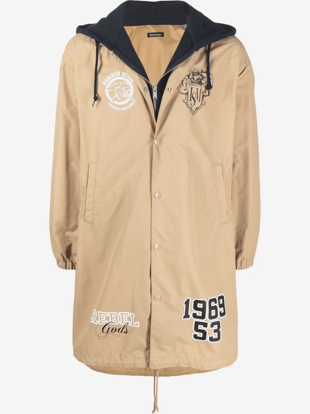 Undercoverism multiple-patch hooded parka | Neutrals | Image 1