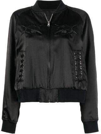 Lace up hotsell bomber jacket