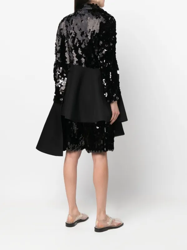 Comme Des Garçons スパンコール コート | ブラック | FARFETCH JP