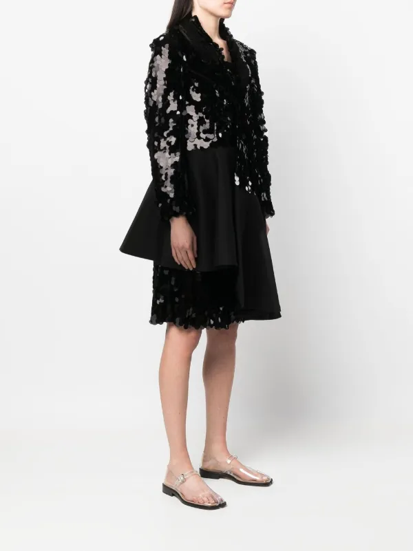 Comme Des Garçons スパンコール コート | ブラック | FARFETCH JP