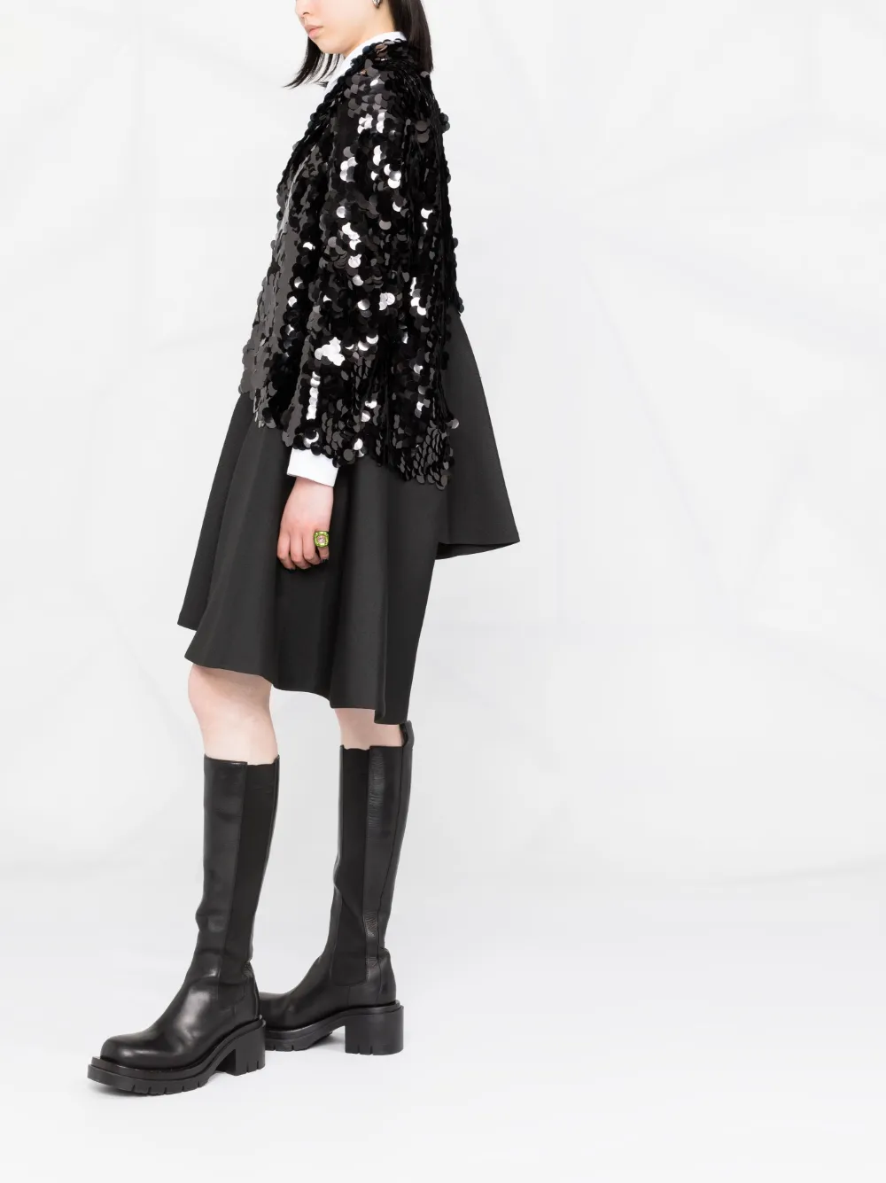 Affordable Comme Des Garcons sequin-embellished mid-length coat Women