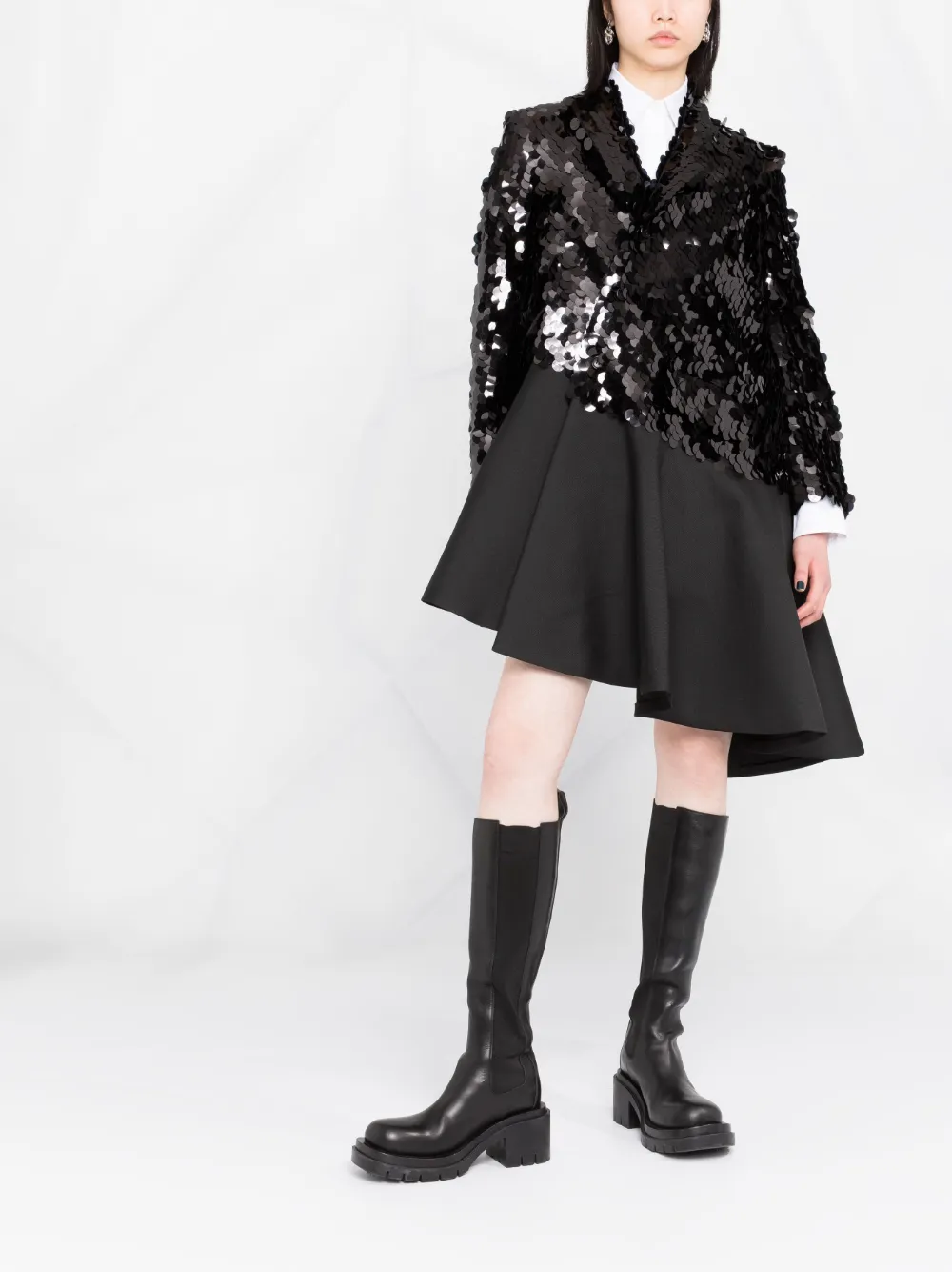 Affordable Comme Des Garcons sequin-embellished mid-length coat Women