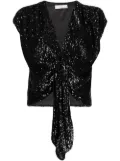 In The Mood For Love knot-detail blouse - Black
