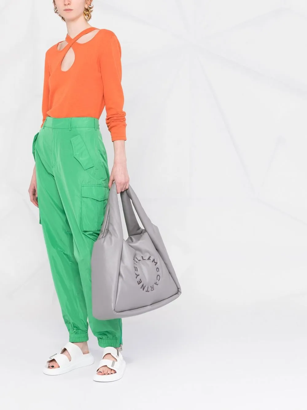 Stella McCartney Stella shopper met logo - Grijs
