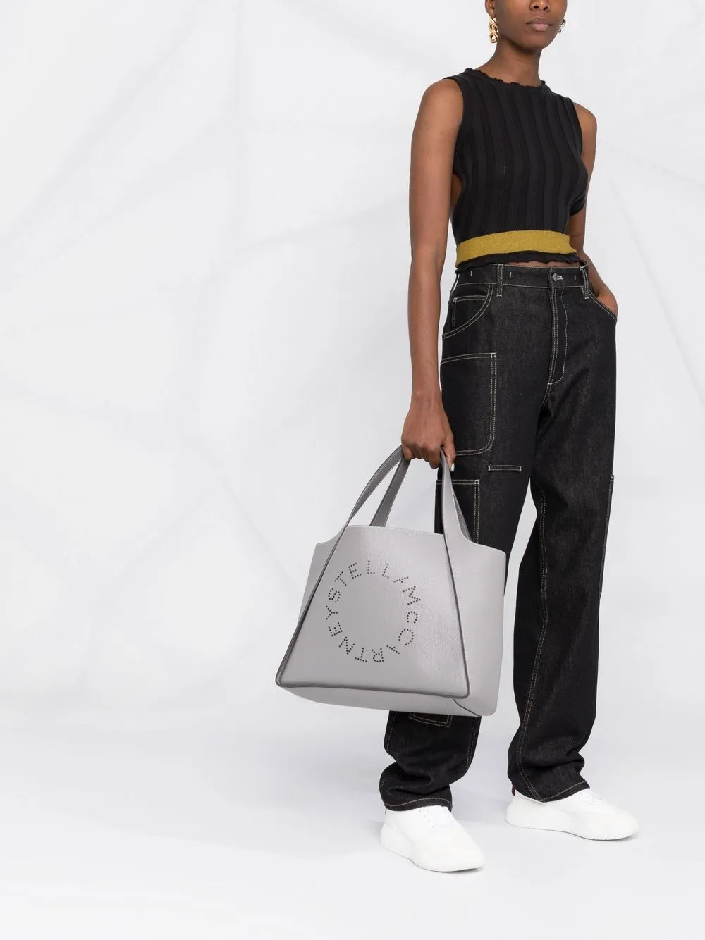 Stella McCartney Stella shopper met logo - Grijs