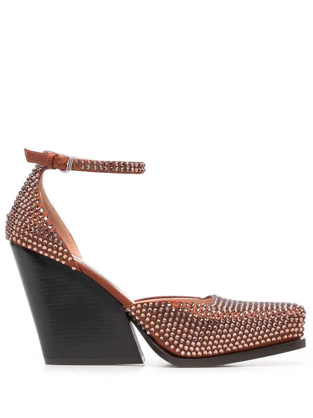 

Stella McCartney zapatillas con tacón grueso - Marrón