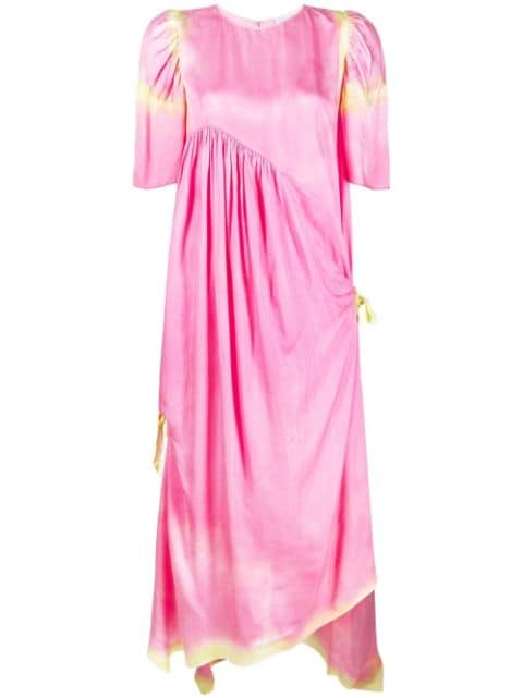 Collina Strada mellemlang kjole med batiktryk