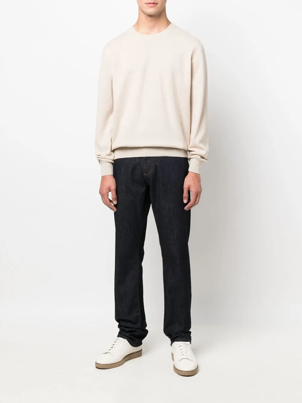 Canali Straight jeans - Blauw