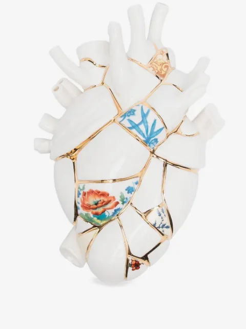 Seletti x Marcantonio Raimondi Malerba Love In Bloom Kintsugi porcelain heart