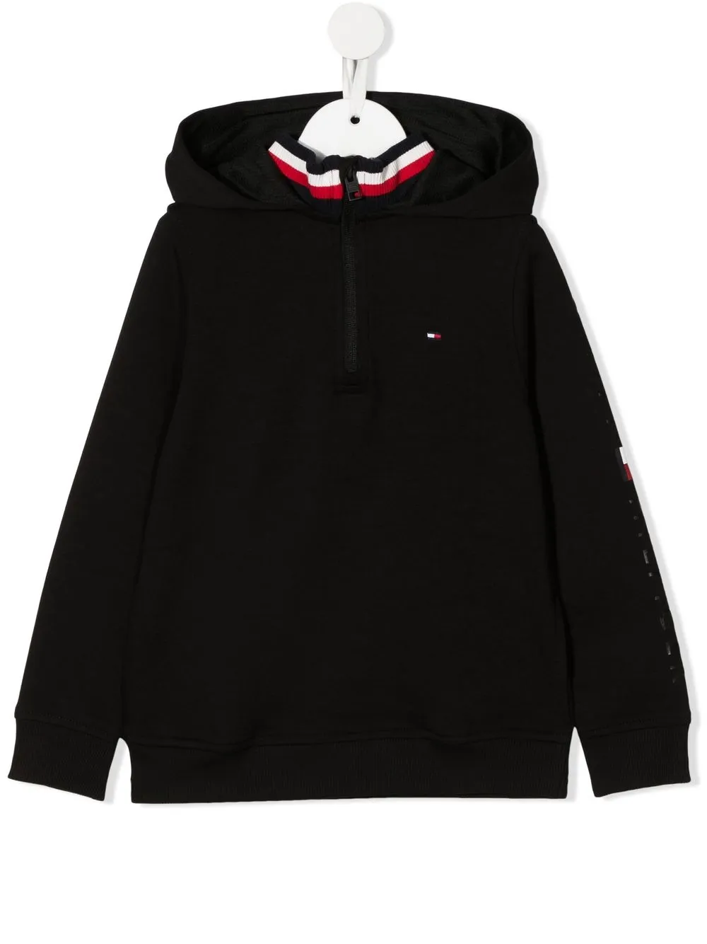 

Tommy Hilfiger Junior hoodie con logo bordado - Negro