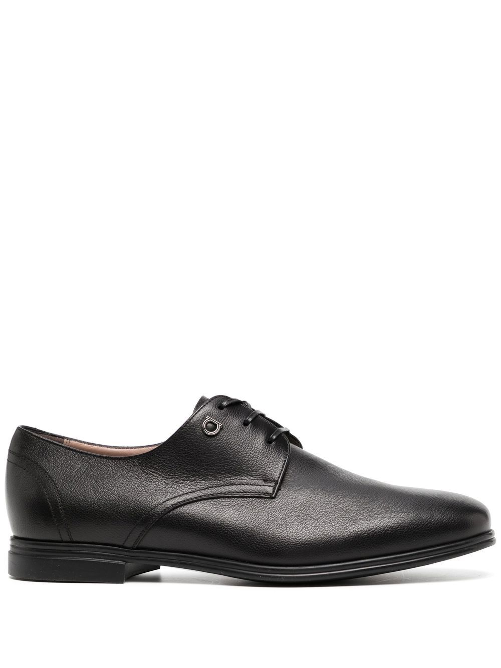 Ferragamo Spencer Leather Derby Shoes In Black | ModeSens