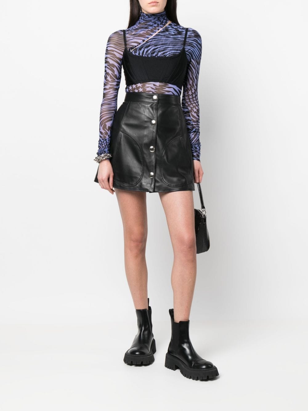 Manokhi A-line Leather Skirt - Farfetch