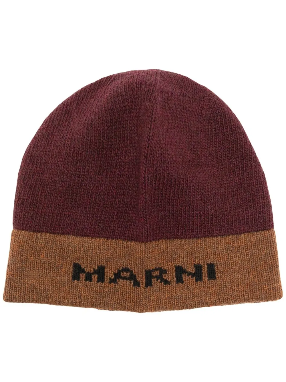 

Marni gorro tejido con logo - Marrón