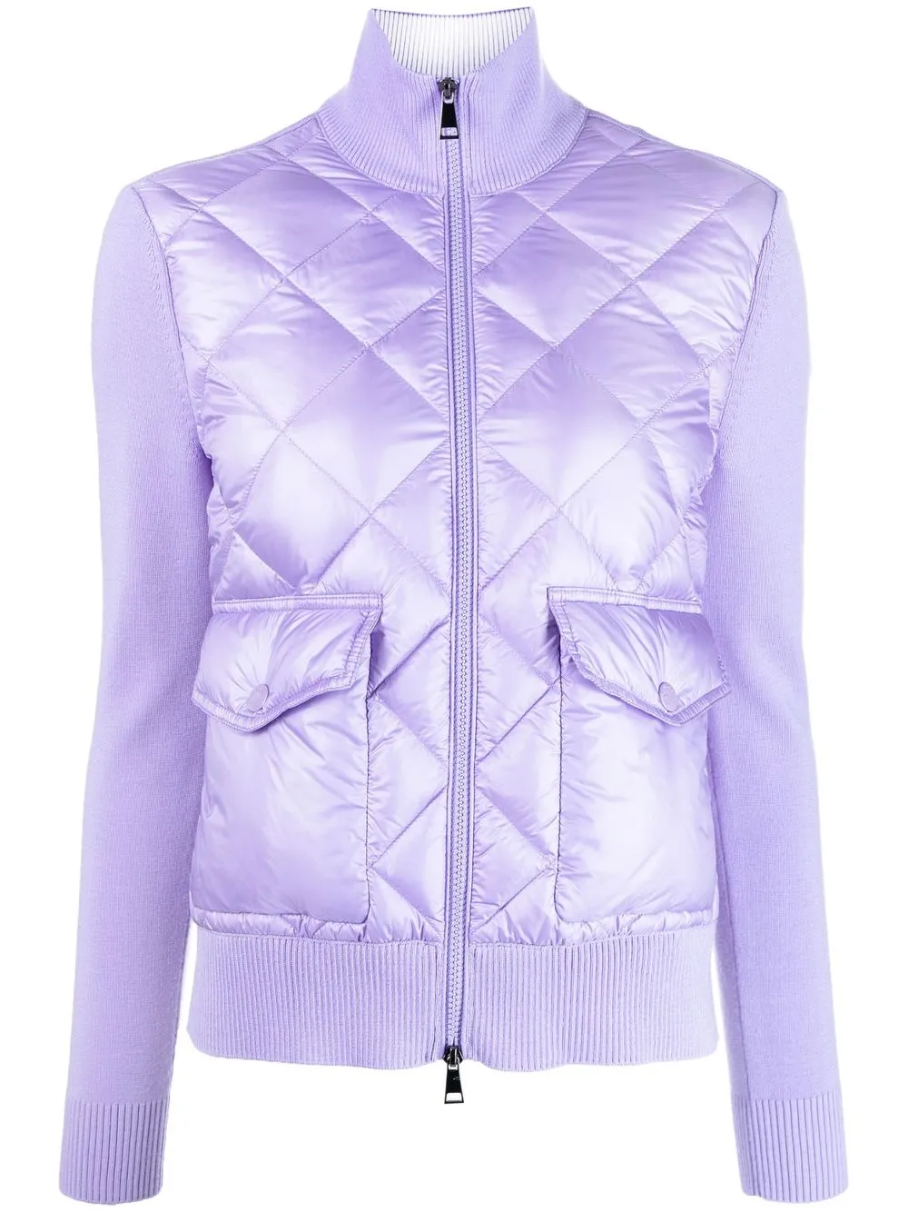 

Moncler hybrid diamond-quilt jacket - Purple