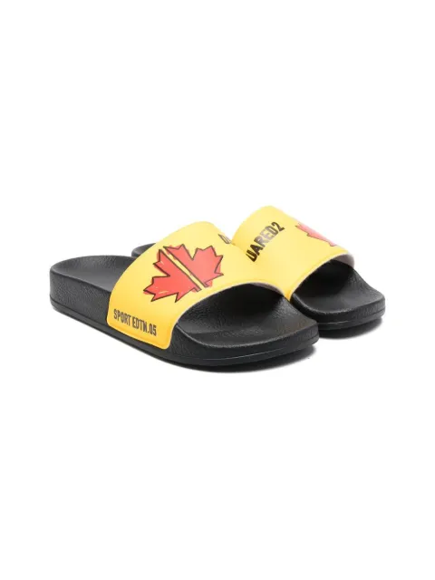 Dsquared2 Kids نعل بطبعة شعار الماركة ورقة قيقب