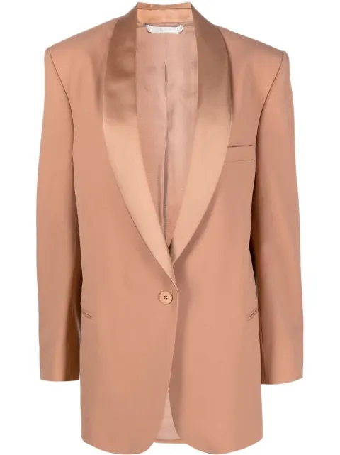 Stella McCartney satin-lapel single-breasted blazer