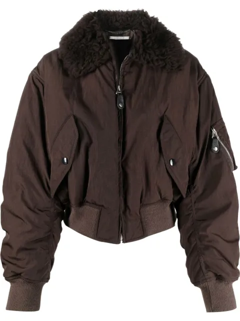 Stella McCartney chamarra bomber corta con cuello redondo