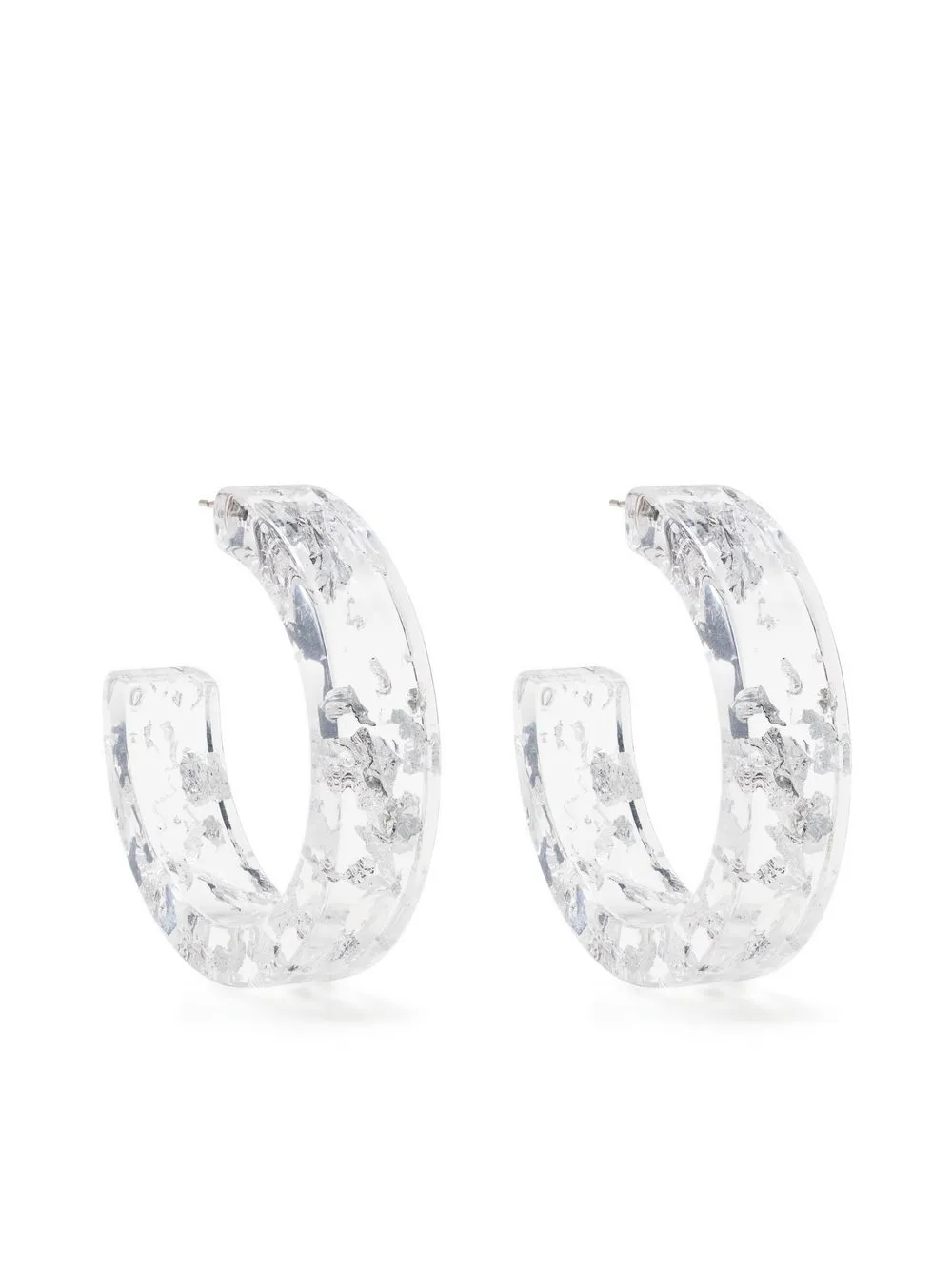 

Isabel Marant Yeap transparent hoop earrings - White