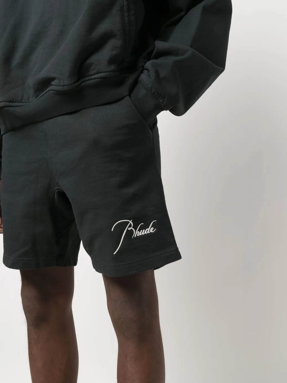Farfetch Uomo Sport & Swimwear Abbigliamento sportivo Shorts sportivi Shorts sportivi con ricamo Nero 