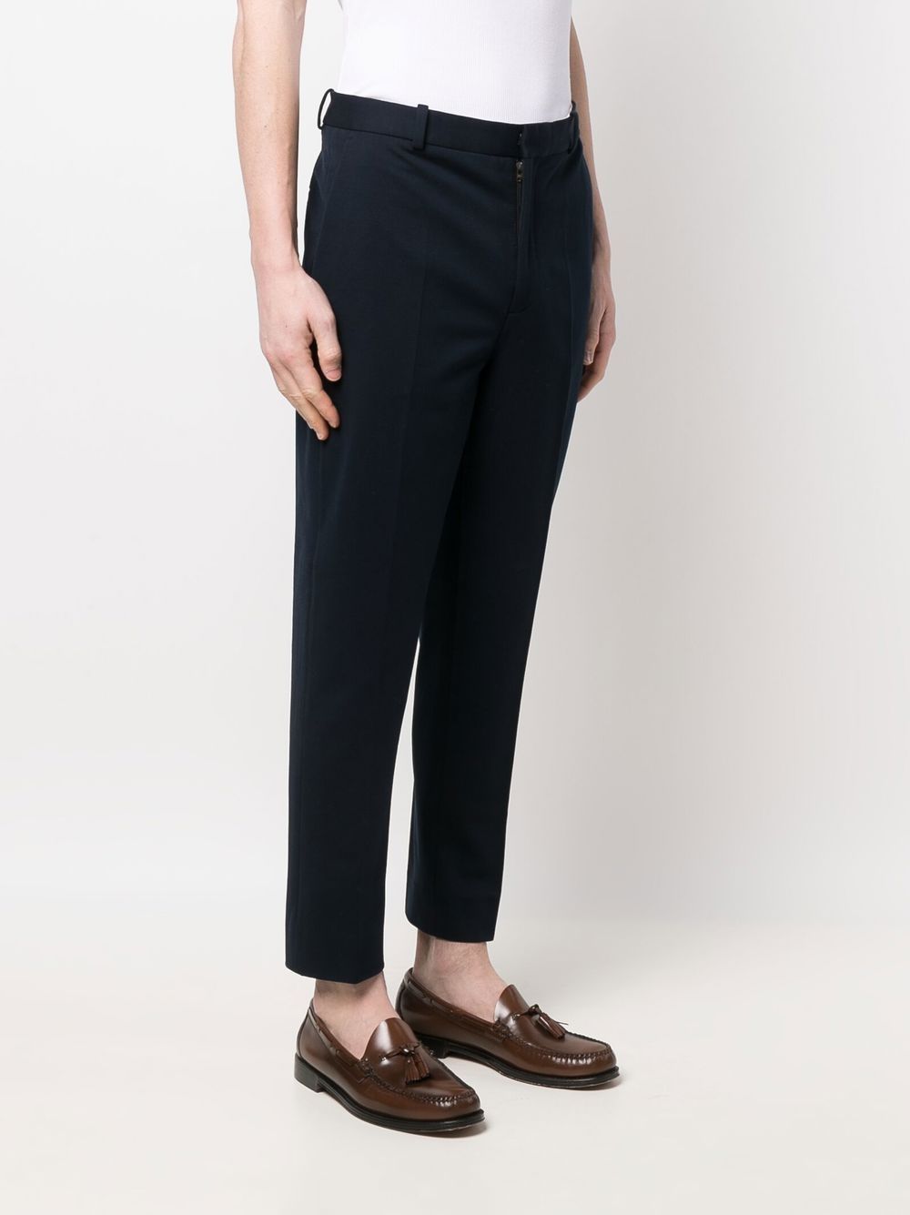 Shop Circolo 1901 Tailored Straight-leg Trousers In Blue