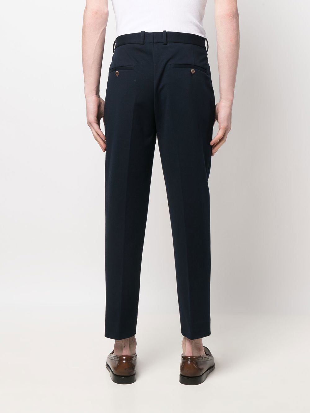 Shop Circolo 1901 Tailored Straight-leg Trousers In Blue