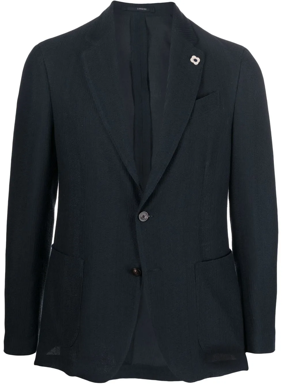 

Lardini single-breasted cotton-blend blazer - Blue