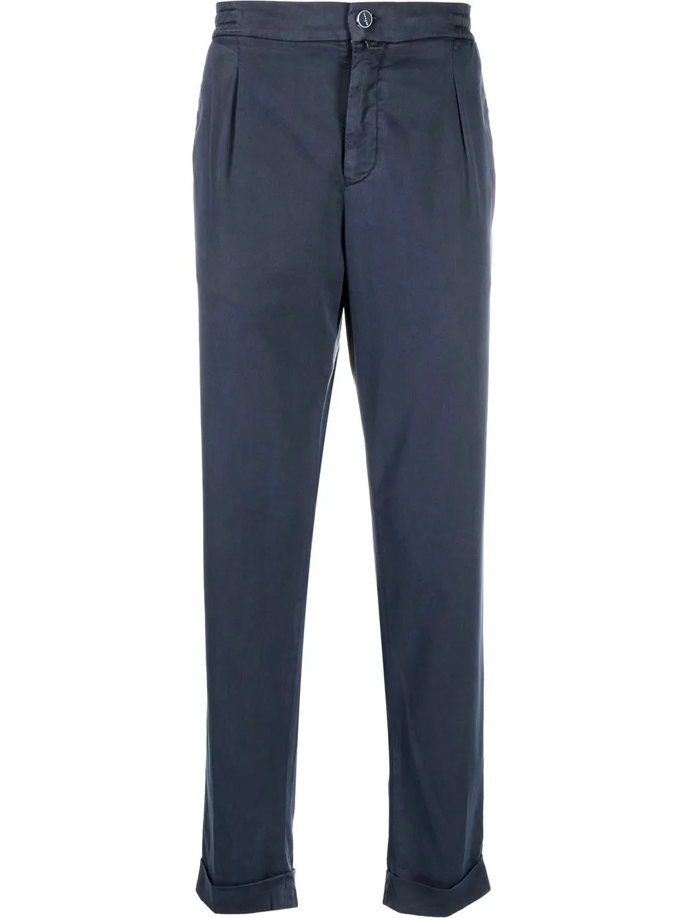 

Kiton tapered chino trousers - Blue