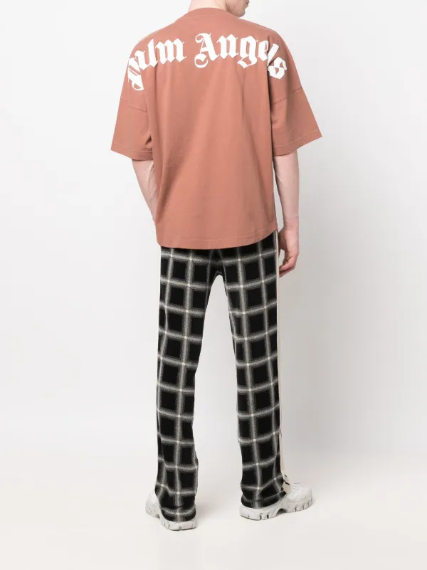 Palm Angels logo-collar crew-neck T 