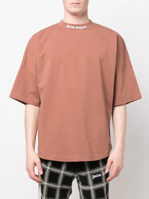 Palm Angels logo-collar crew-neck T 